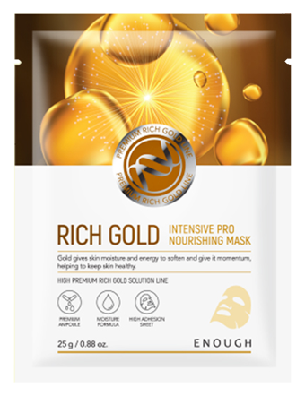 

Тканевая маска с золотом Rich gold intensive PRO nourishing mask от Enough 25 ml