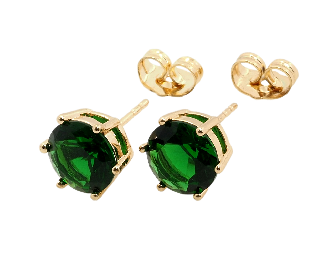 

Серьги Xuping Позолота 18K гвоздики (пусеты) "Зеленые фианиты в 6-ти крапановой оправе" ø 9мм