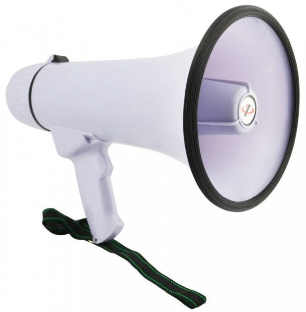 

Громкоговоритель рупор мегафон большой Megaphone HW 20B с записью и тангенкой выносным микрофоном