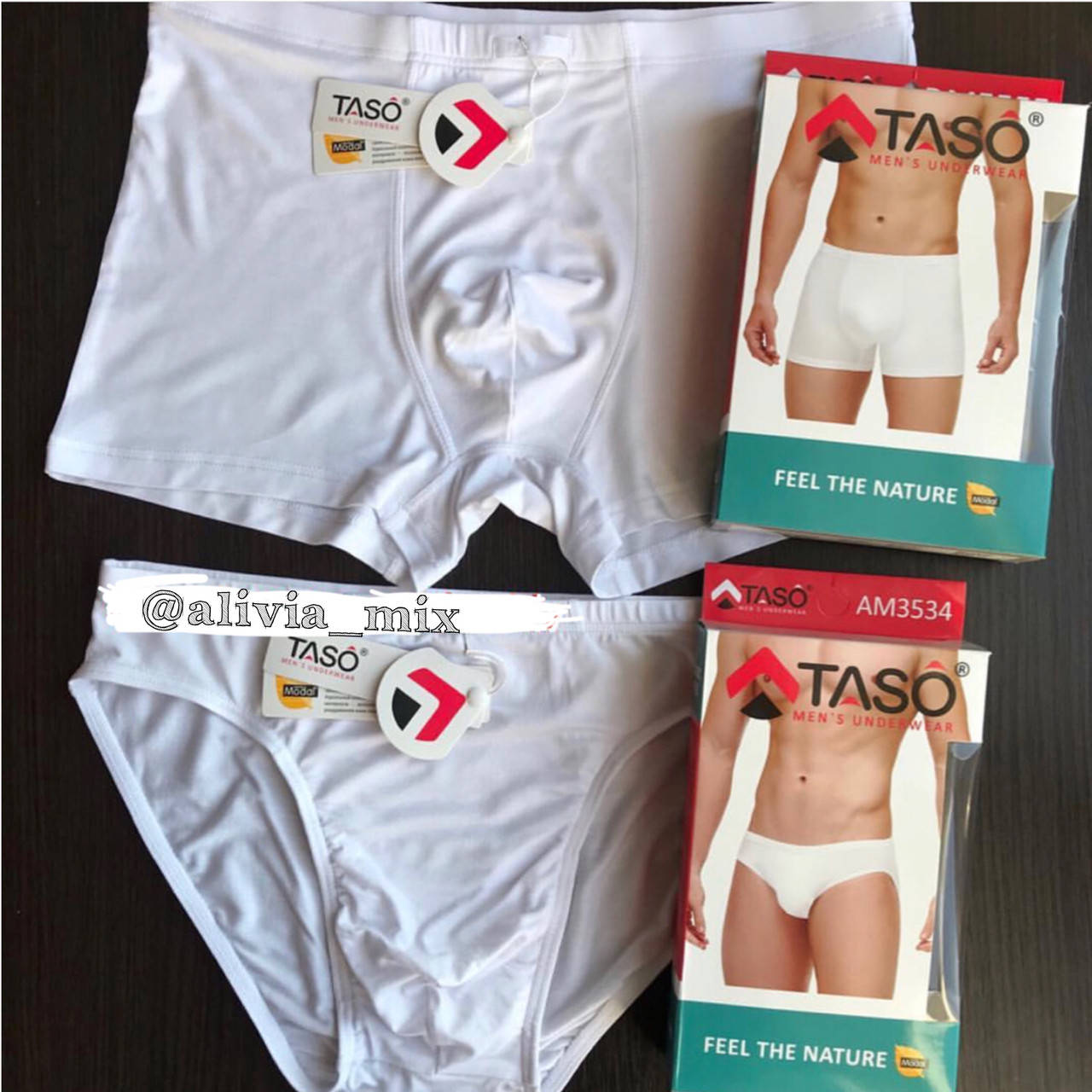 

Белые боксеры от TASO XL, Белый