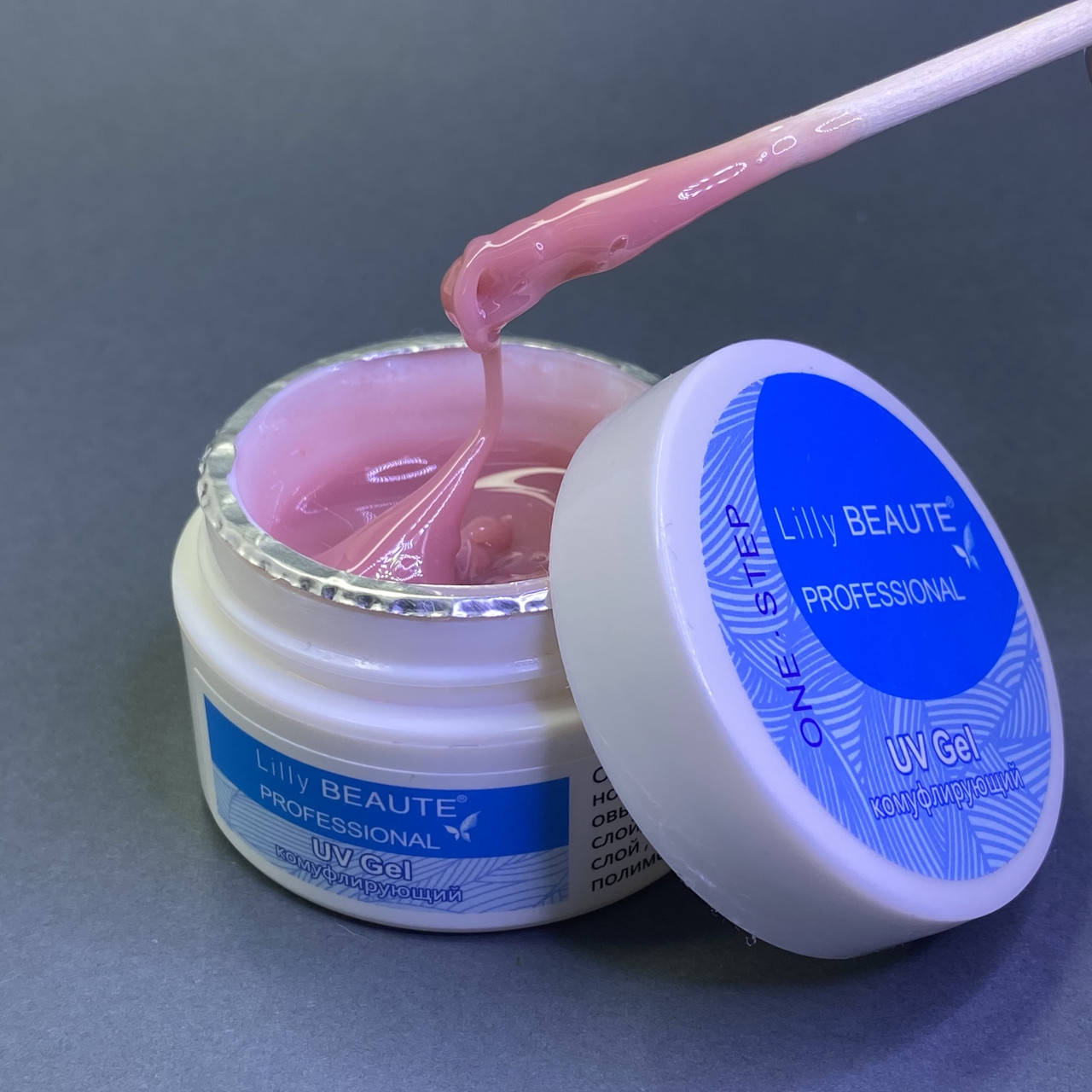

Гель для наращивания ногтей Lilly Beaute One Step камуфлирующий 15 мл