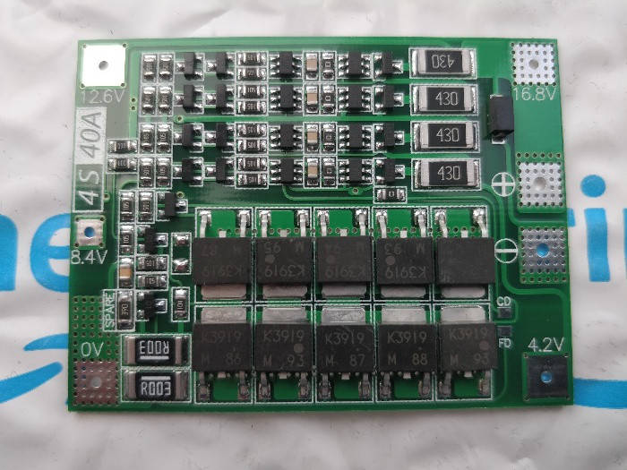 

BMS Контроллер (плата защиты) 4S Li-Ion 16.8V 40A с БАЛАНСОМ