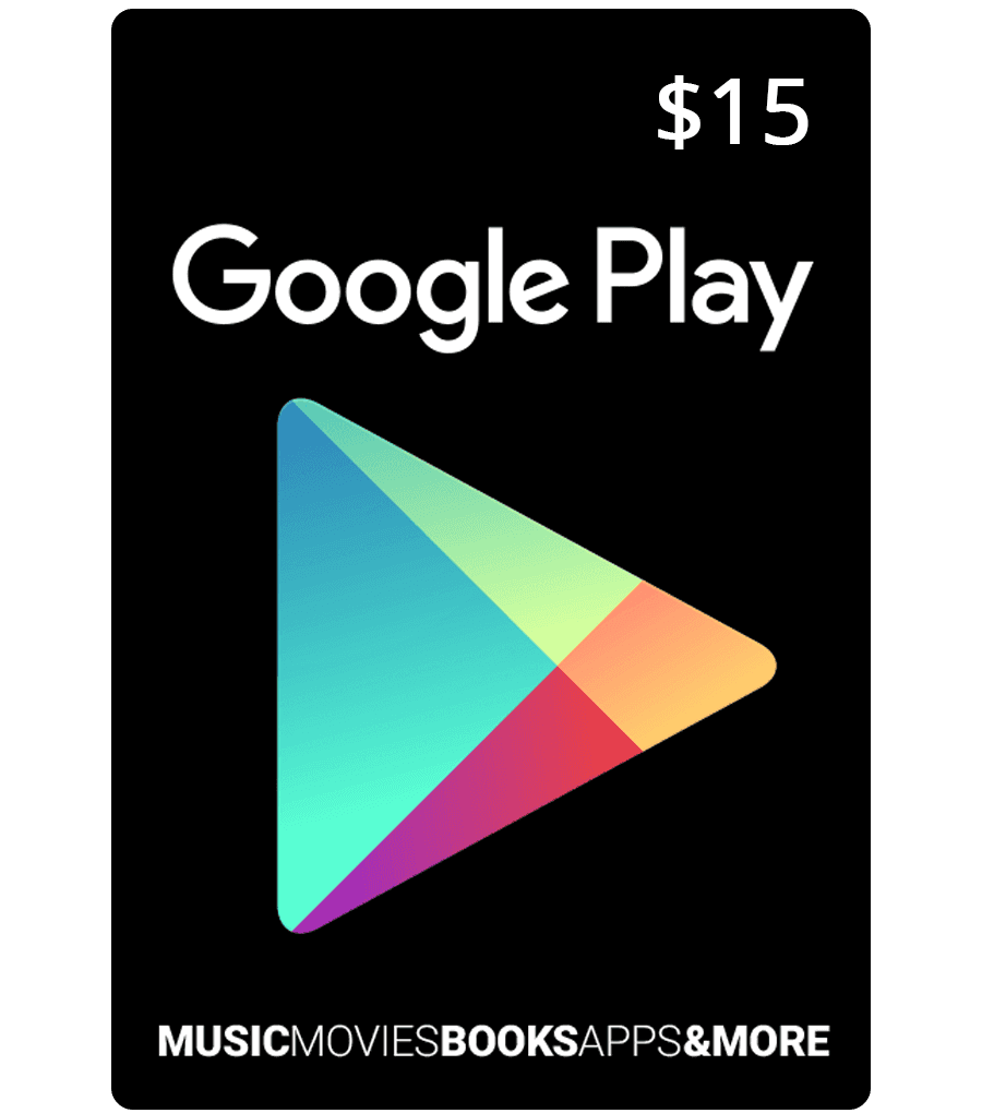 

Подарочная карта Google Play Gift Card на сумму 15 USD, US-регион