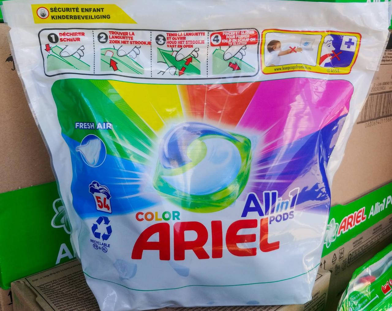 

Ariel Color Fresh Air caps капсули для прання 3в1 54 капсули