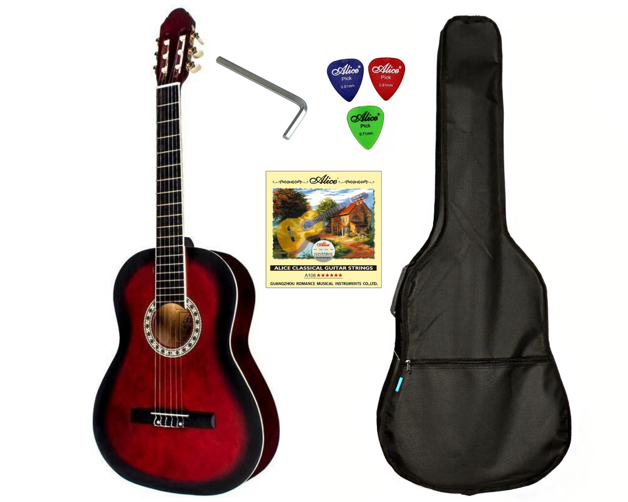 

Набор гитара классическая BANDES CG-821 RD + чехол + струны