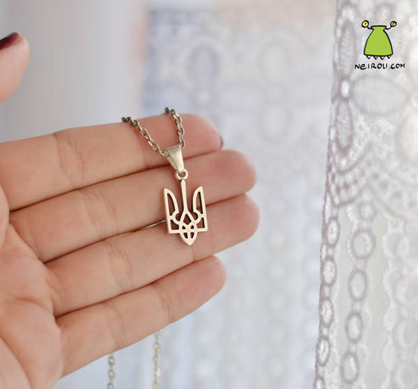 

Кулон (подвеска) "Герб Украины". Тризуб. 24*12 мм