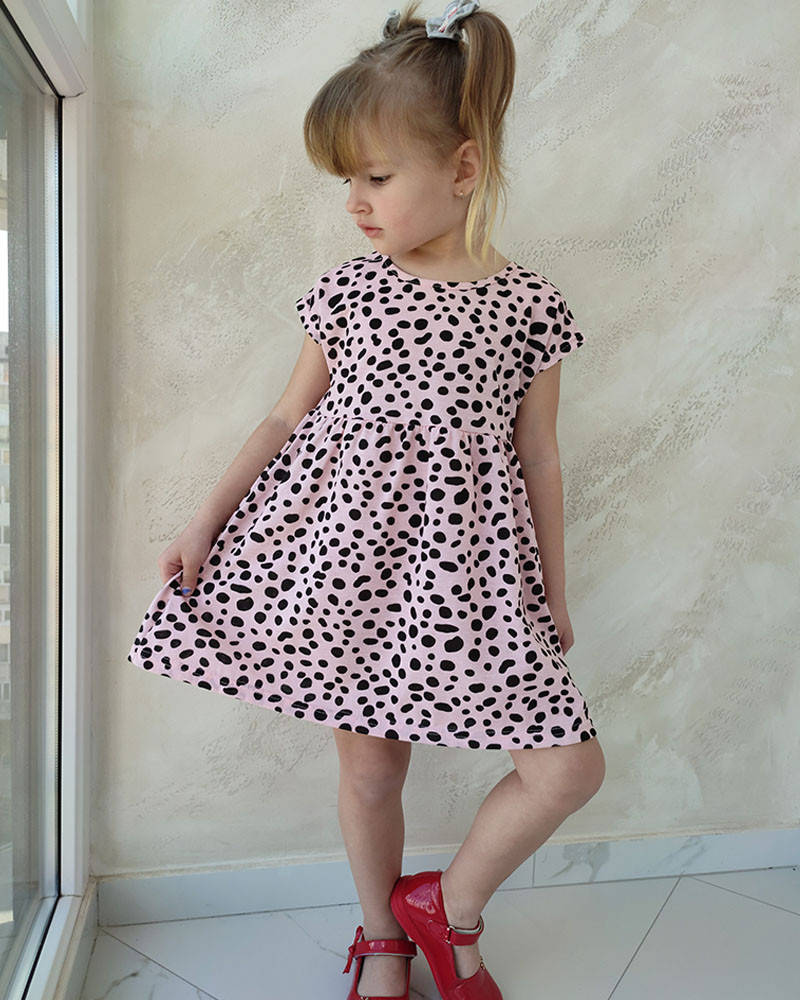 

Летнее платье для девочки 68 (122см-128см), Персиковый