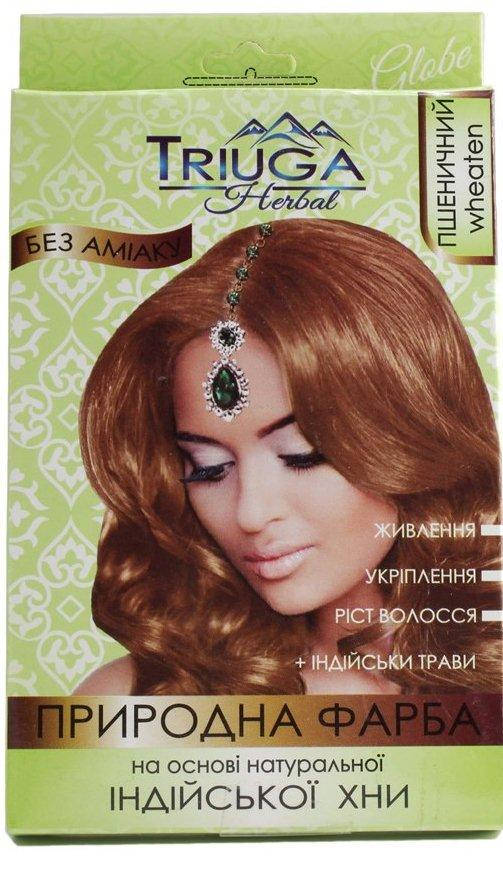 

Краска для волос аюрведическая, на основе хны, цвет Пшеничный, 25гр, Триюга Хербал