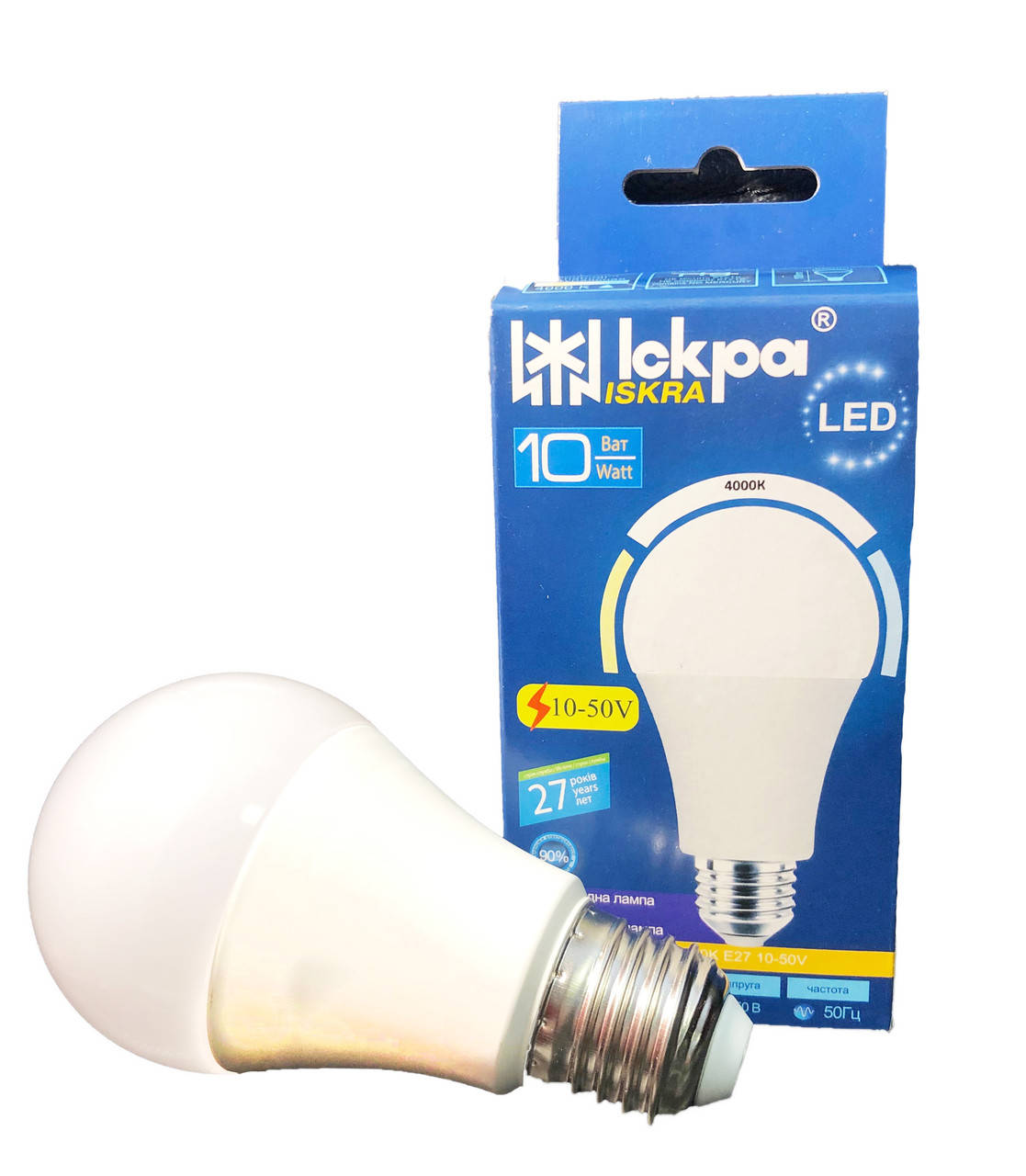 

Лампа низковольтная LED А60, 12Вт, (10-50 V) 4000 E27