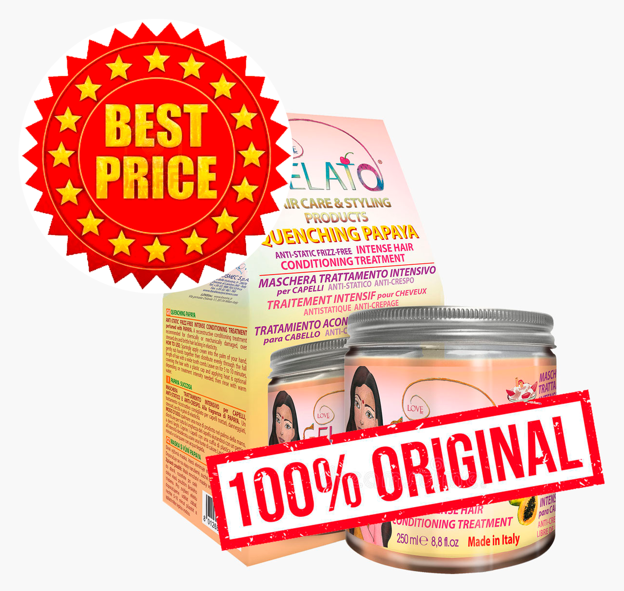 

Маска с выравнивающим и антистатическим эффектом Gelato