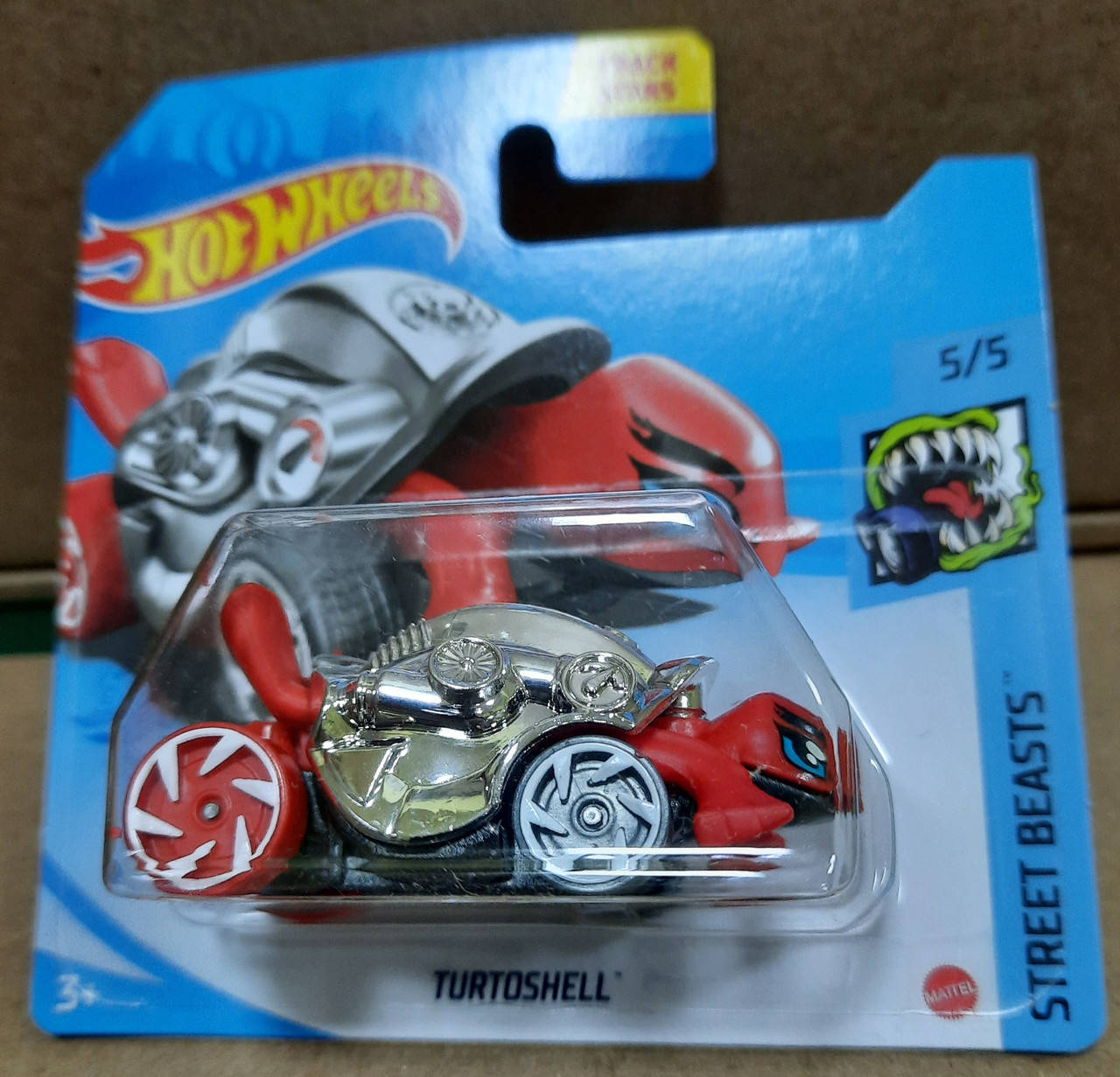 

Hot Wheels Street Beasts 2021 Turtoshell 5/5 172/250 GTB77 Черепаха червона Машинки базові колекційні Хот Вілс, Разные цвета