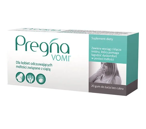 

Pregna Vomi Прегна Витаминные Жевательные Резинки Для Беременных от Недомогания 20 шт Польша Доставка из ЕС