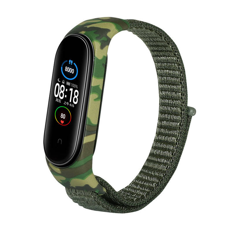 

Ремешок нейлоновый MRK для фитнес браслета Xiaomi Mi Band 6/5/4/3 камуфляж хаки (mrk3052)
