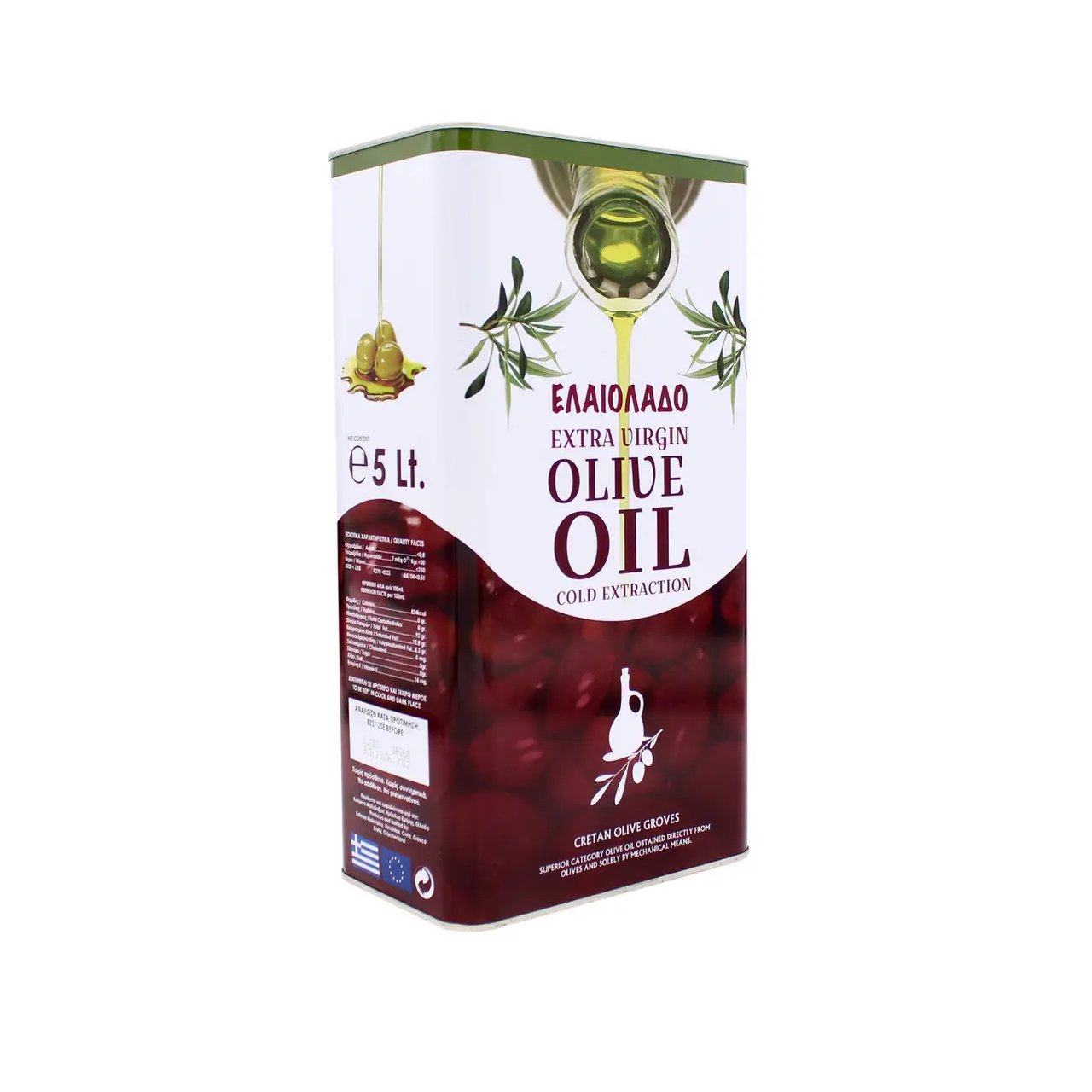 

Масло оливковое ЕЛАІОЛАДО Extra Vergine Olive Oil 5л