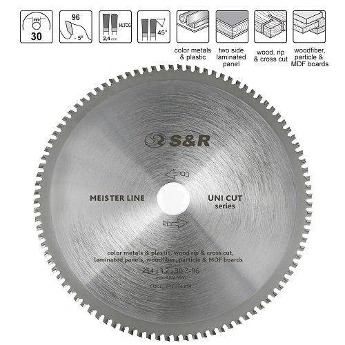 

Диск пильный S&R Meister UniCut 254x30х3,2 мм 243096254