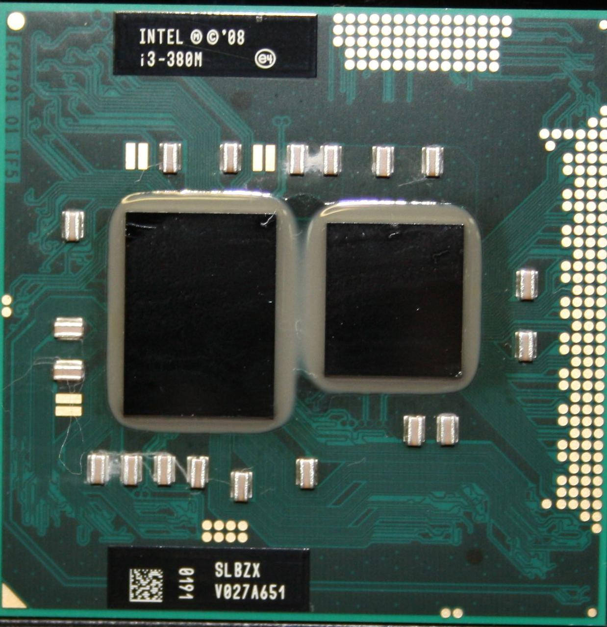 

Процессор для ноутбука G1 Intel Core i3-380M 2x2,53Ghz 3Mb Cache 2500Mhz Bus бу