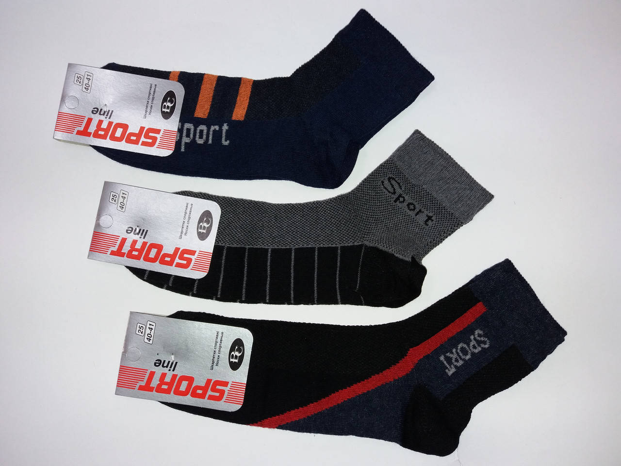 

Чоловічі шкарпетки спортивні (середній паголенок) літо (сітка).