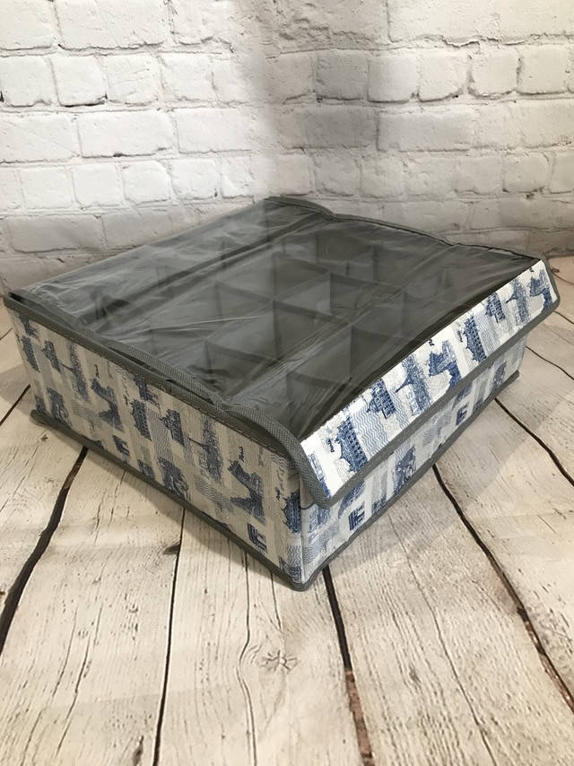 

Органайзер для белья 16 секций, с прозрачной крышкой. Париж Кладовка