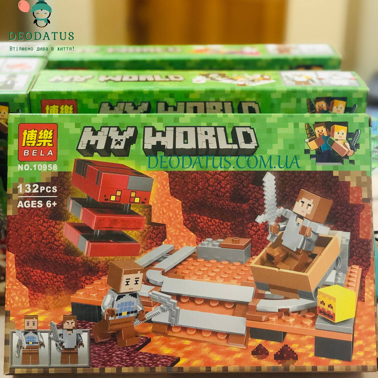 

Конструктор 10958 Minecraft My world Майнкрафт Лавовый куб 132 дет