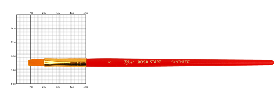 

Синтетика плоская, № 8, к.р. кисть ROSA START