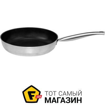 

Круглая сковорода традиционная «Биол» ( Пательня Profi без кришки 26см БІОЛ (2613H) ) подходит для газовых