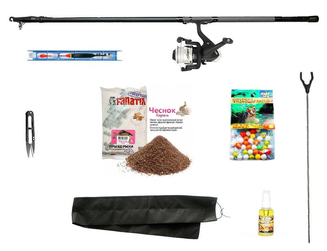 

Набор Удочка поплавочная Kaida в сборе 9 в1+Подарок! в длине, Черный