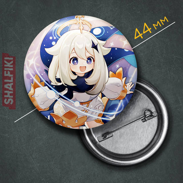 

"Паймон (Геншин / Genshin)" значок круглый на булавке Ø44 мм