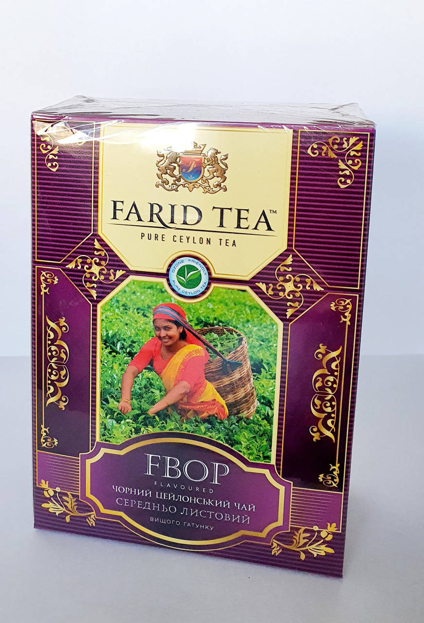 

Цейлонский черный среднелистовой чай Farid Tea FBOP 100 грамм