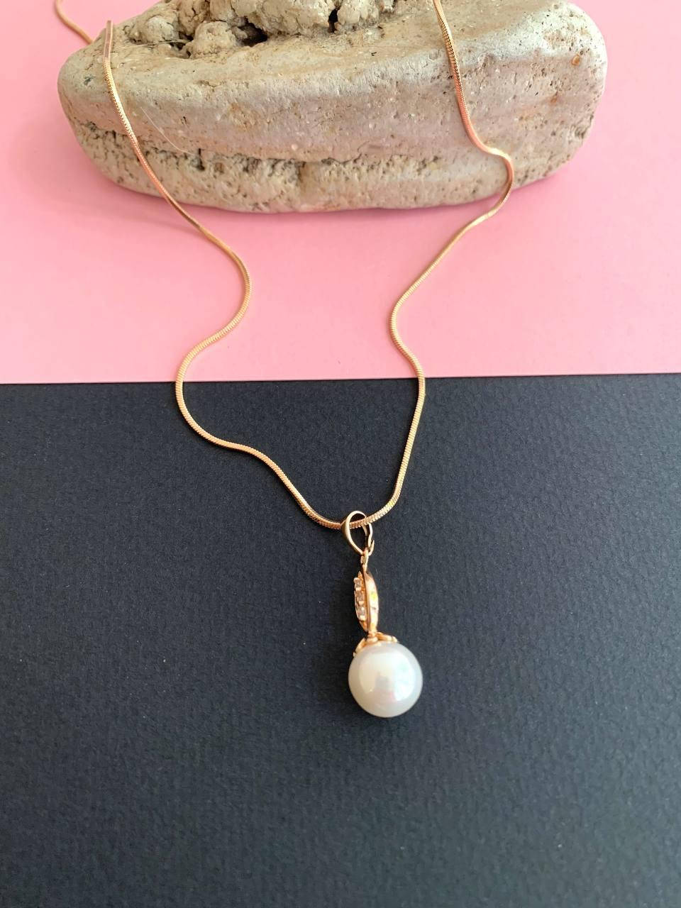 

Женский кулон жемчужина медзолото, подвеска на цепочке жемчуг xuping позолота