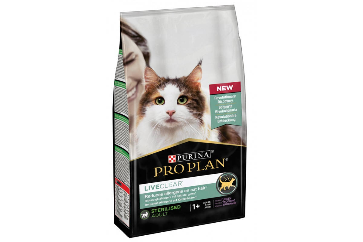 

Pro Plan Live Clear Adult Sterilised сухой корм для стерилизованных кошек с индейкой (1,4кг)