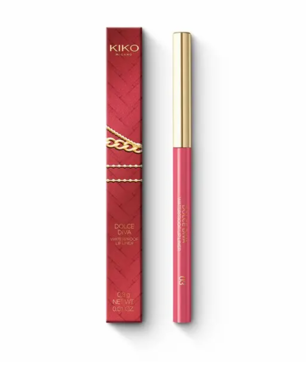 

Карандаш для губ Dolce Diva Waterproof Lip Liner Kiko (03 Posh Rose)