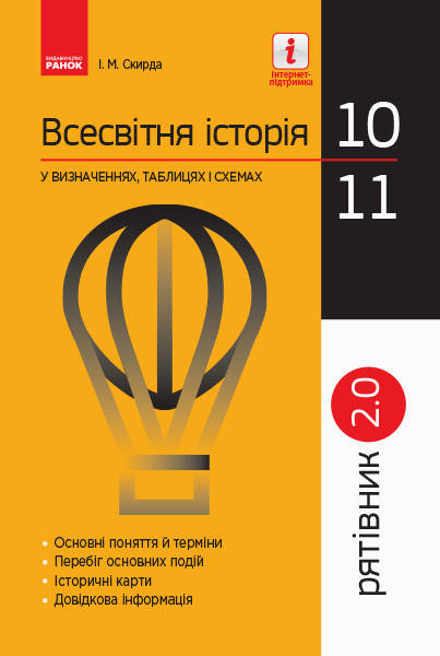 

Всесвітня історія у визначеннях, таблицях і схемах. 10 - 11 класи Серія «Рятівник 2.0» Охредько О.Е.