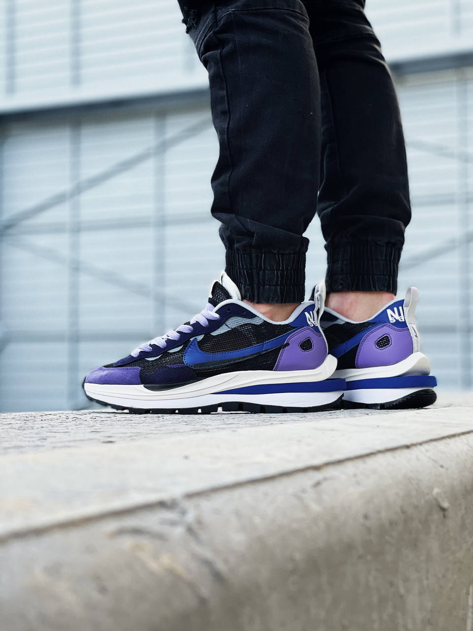 

Кроссовки Nike Sacai x VaporWaffle "Фиолетовые/Черные/Белые", Черный