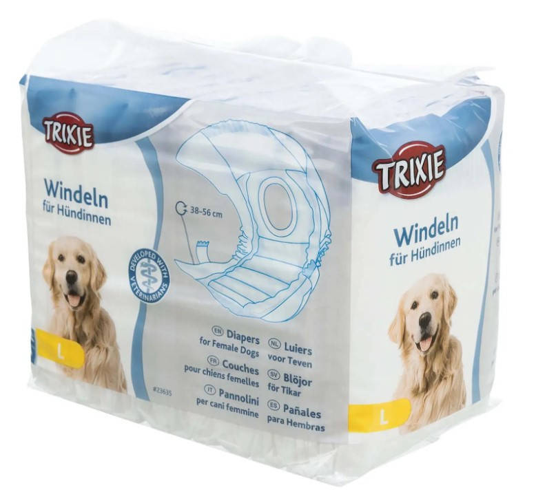 

Подгузники для собак (девочек) Trixie TX-23635 (L) 12шт