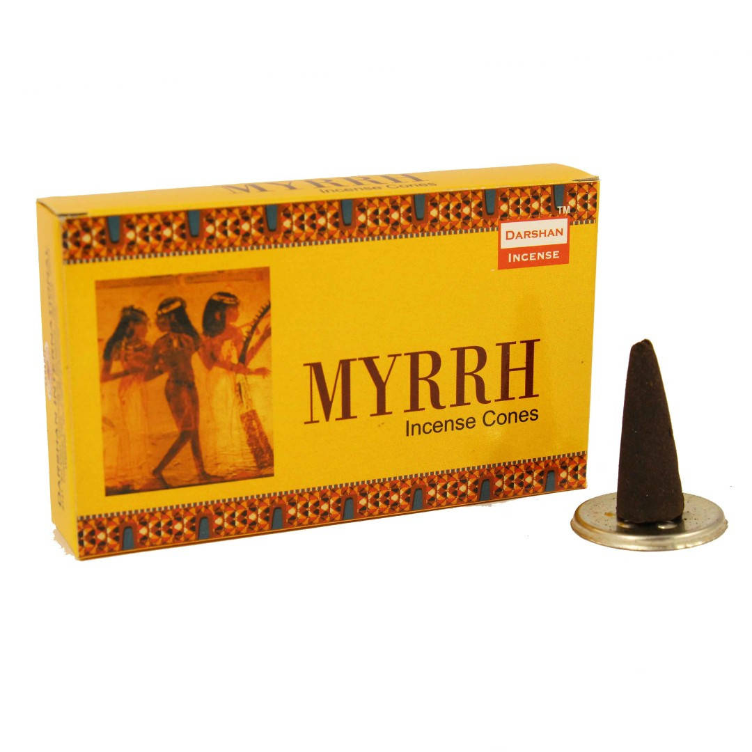 

Конусы ароматические Мирра (Myrrh, Darshan) 10 штук