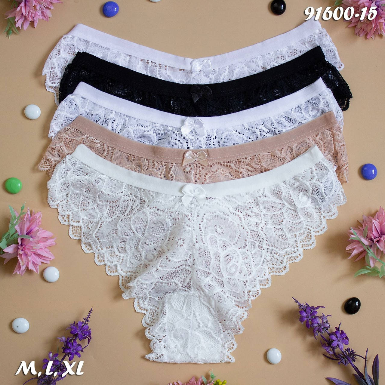 

Трусы слипы женские Nicoletta Турция XL 5 шт., Разные цвета