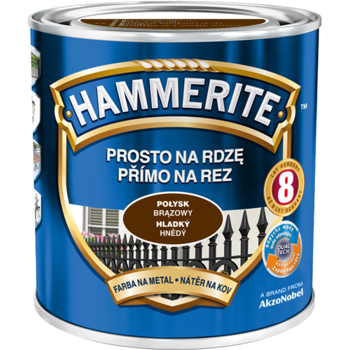 

Эмаль - краска глянцевая Hammerite, Коричневый, 2.5л