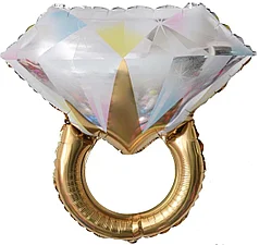 

Фольгированный шарик КНР (61х68 см) Кольцо золото, Разные цвета