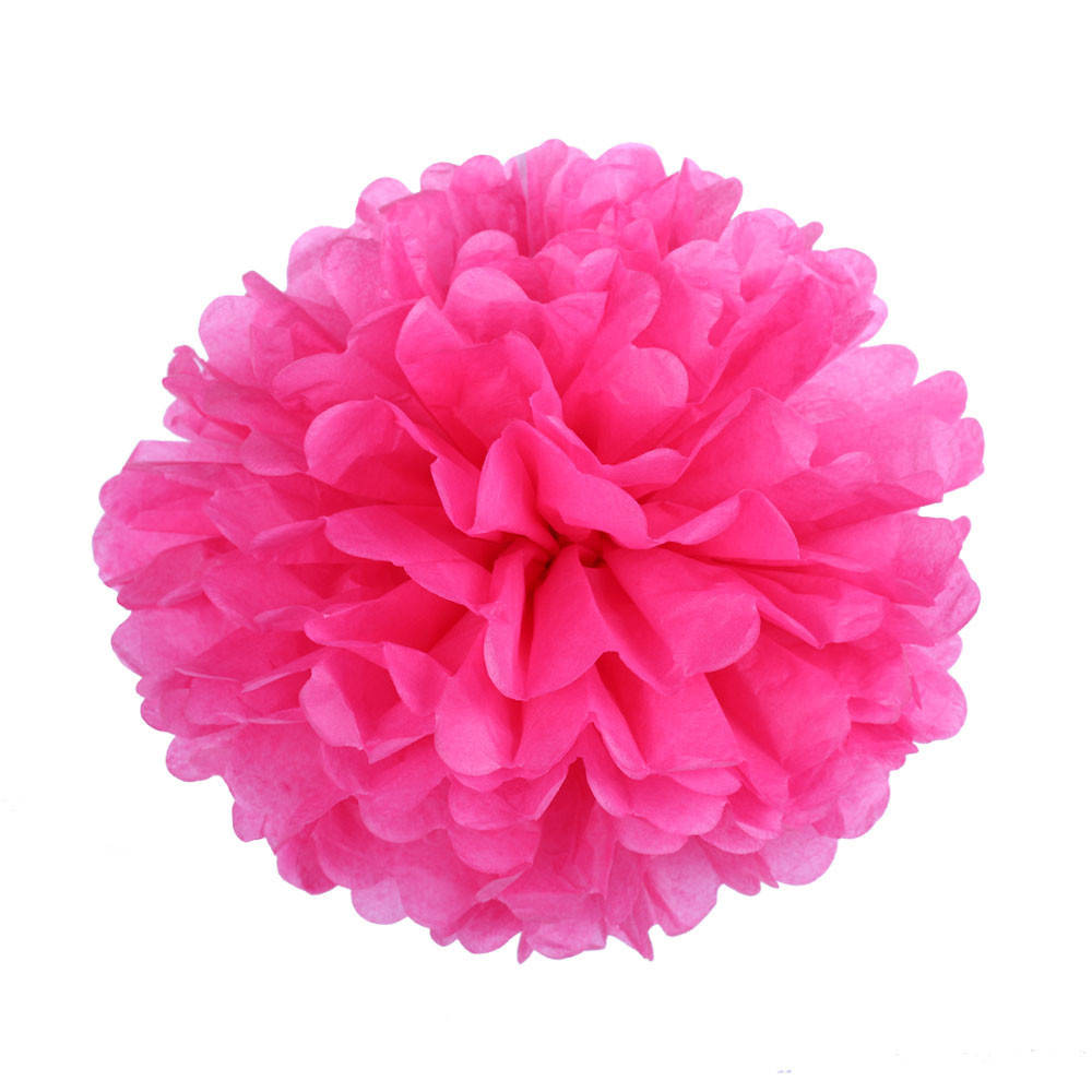

Помпон из бумаги 15 см. малиновый