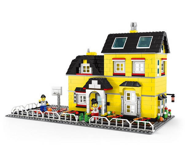 

Конструктор Вилла с баскетбольной площадкой Villa Series 755 деталей Wange 34052, Разные цвета