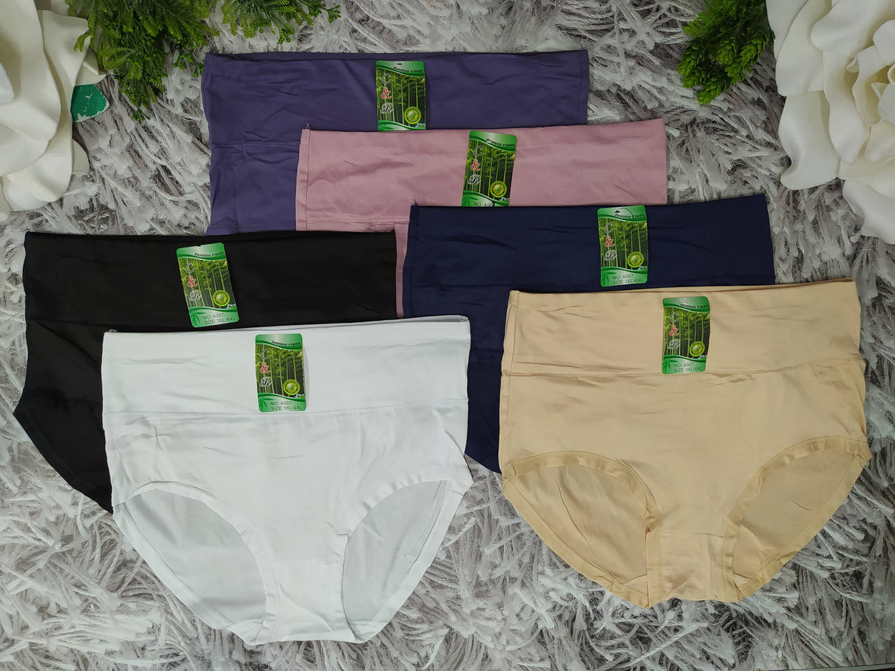 

Трусики женские 5-6XL (р. 56-58) бамбук C&R SK-4007, Разные цвета