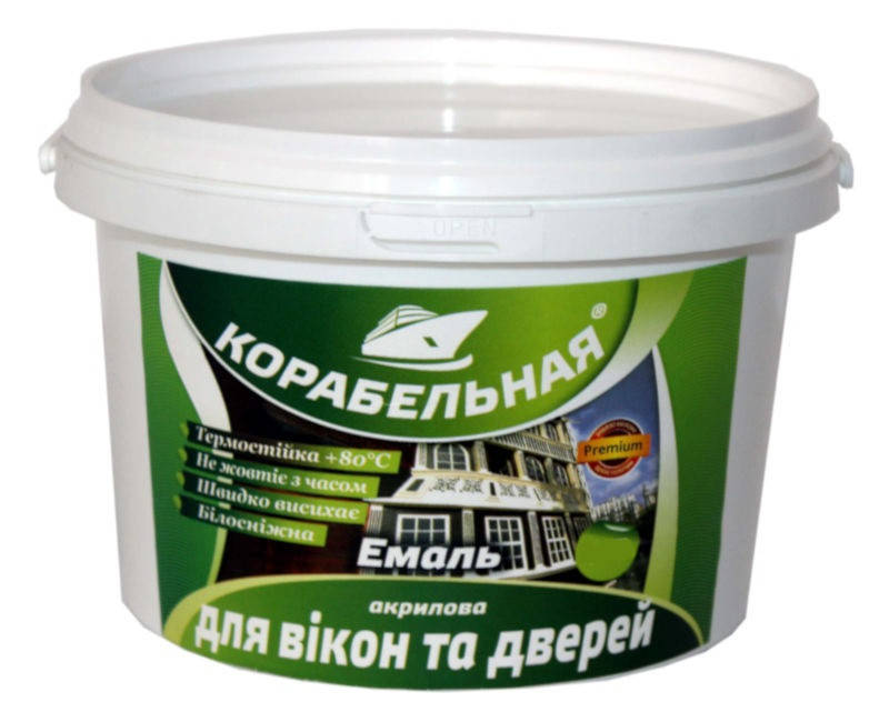 

Эмаль акриловая окна двери КОРАБЕЛЬНАЯ 2.5л, Белый