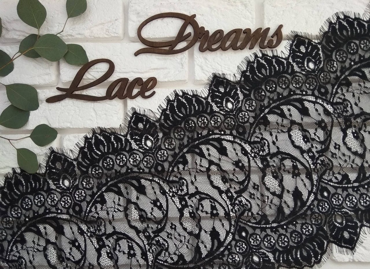 

Мереживо війчасте / Шантильї / Шантилье / Кружево, Черный