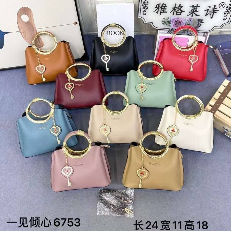 

Сумочка женская стильная с круглыми ручками и длинным ремешком 24*18 см в разных цветах Liza, Разные цвета