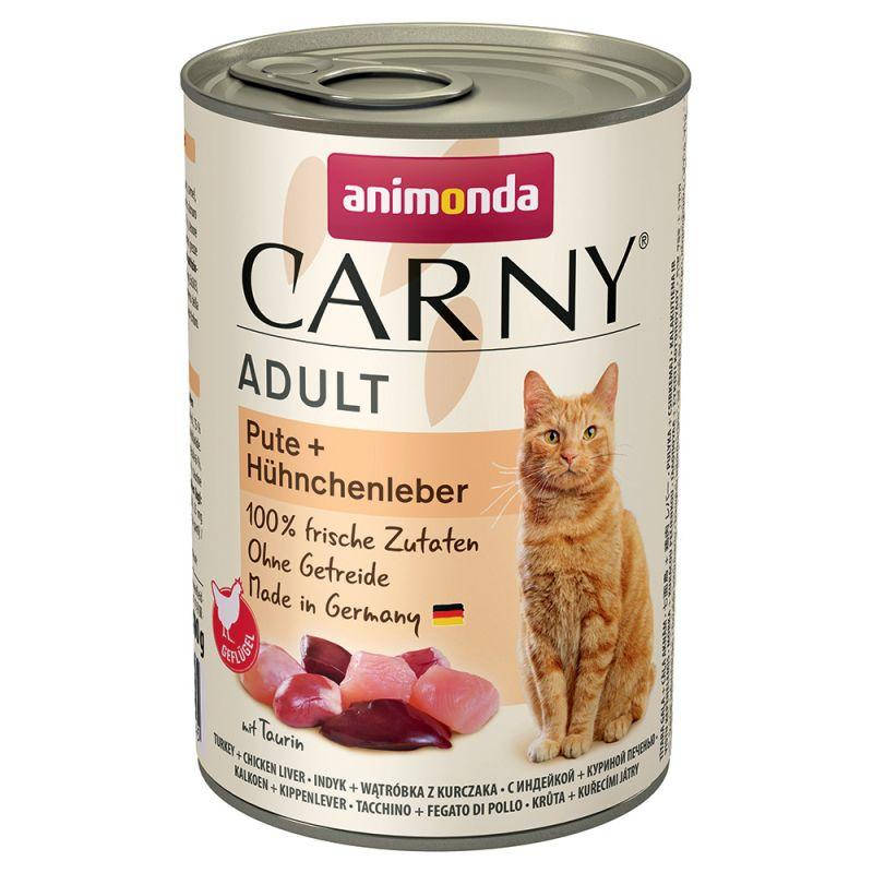 

Animonda Carny Консервы для кошек Индейка+Куриная Печень 400г