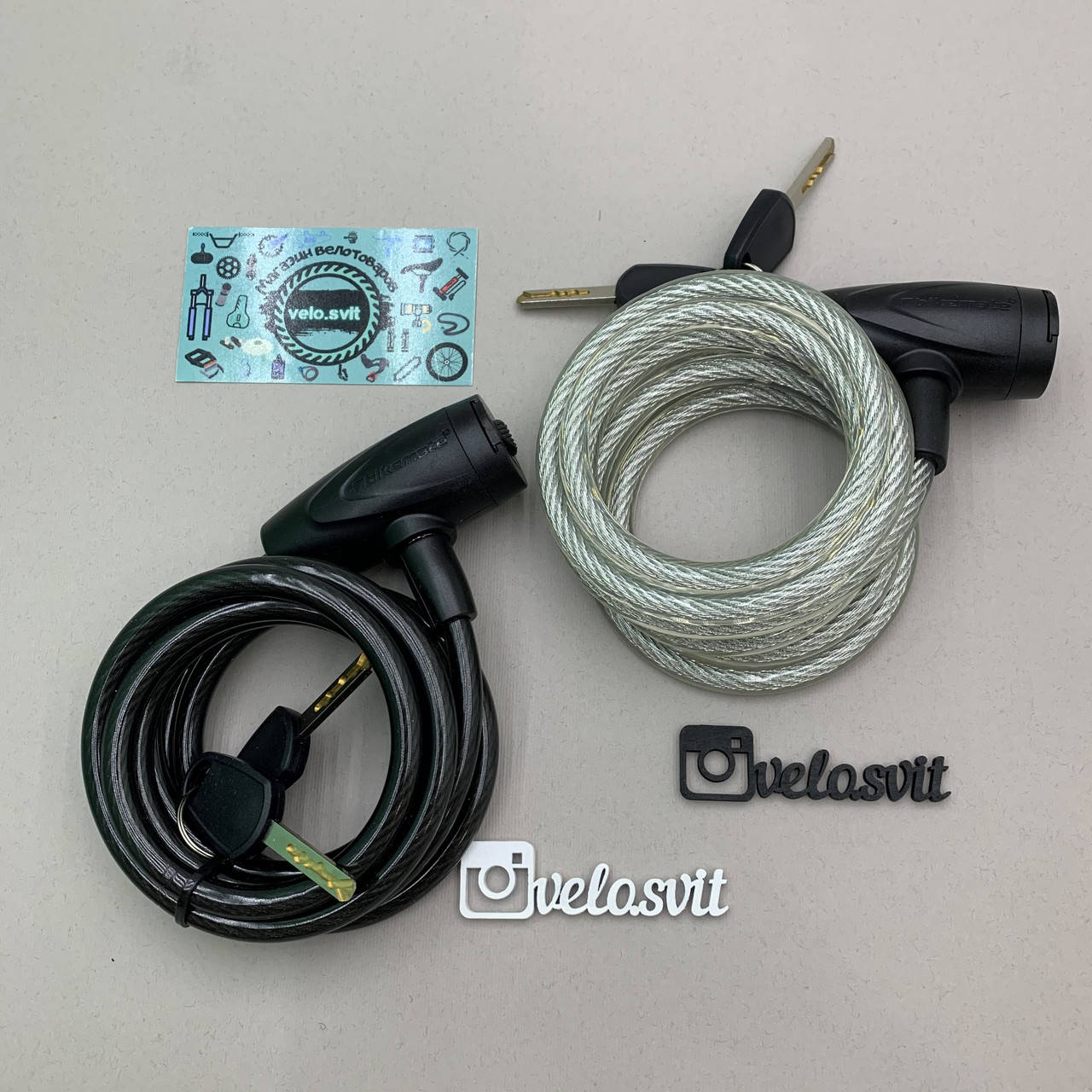 

Тросовый замок для велосипеда на ключе