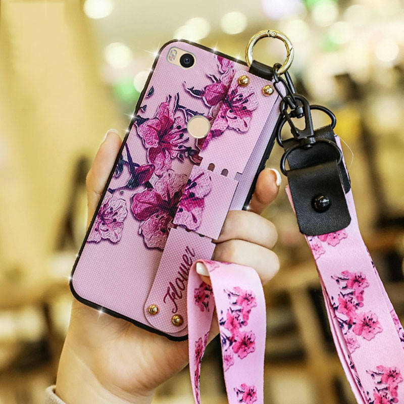 

Чехол Lanyard для Xiaomi Mi Max 2 бампер с ремешком Rose