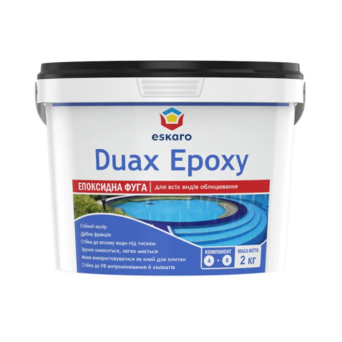 

Эпоксидная затирка для швов Eskaro Duax Epoxy двухкомпонентная №210 белый 2кг