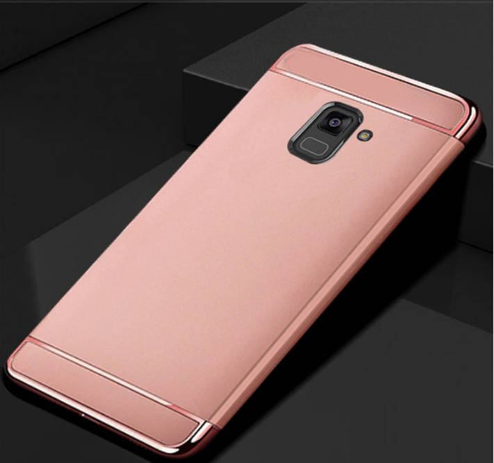 

Чехол накладка с золотыми вставками для Samsung A6 2018 (разные цвета)