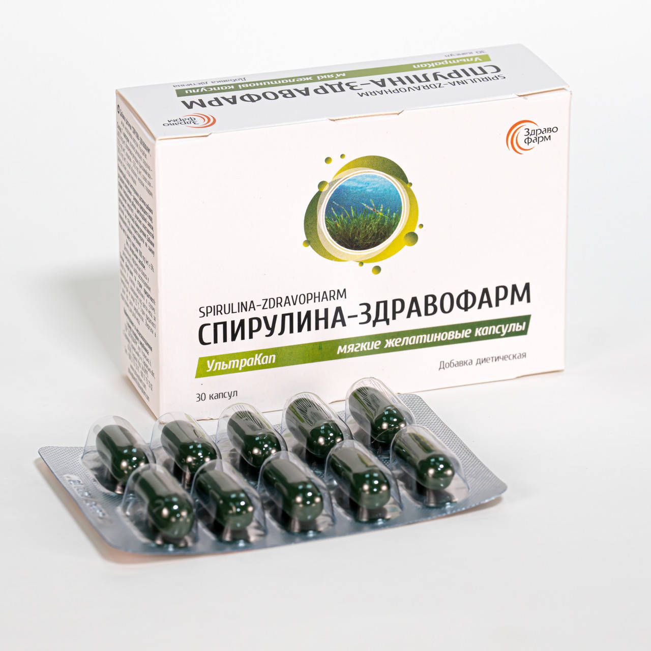 

Капсулы спирулина УльтраКап №30 Здравофарм